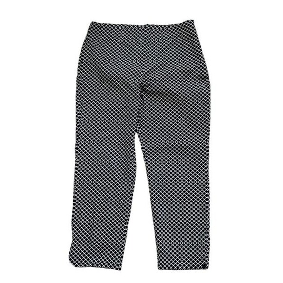 Talbots Heritage Navy Scallop Pattern Ankle Pant Size 8 - Picture 4 of 9